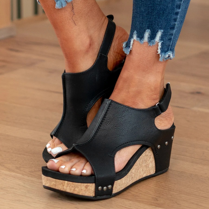 Sandals For Women | Open-Toe Front Wedge Heel
