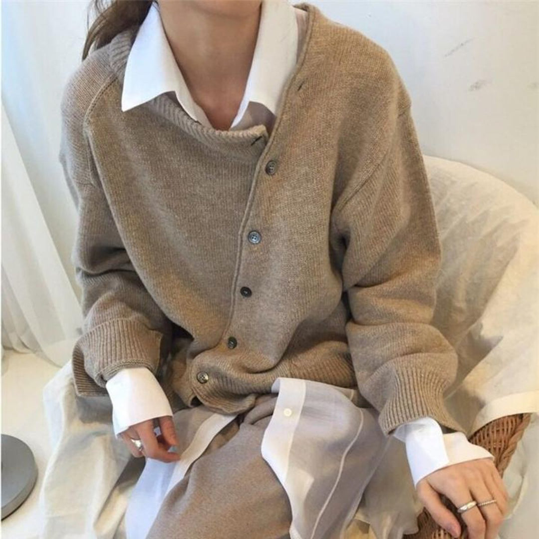 Women’s Cardigan | Front Asymmetric Button