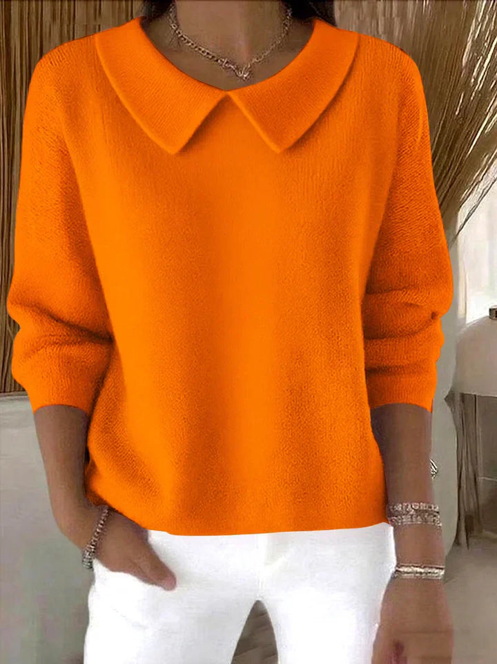 Women's Sweater | Long Sleeve With Collar Detail