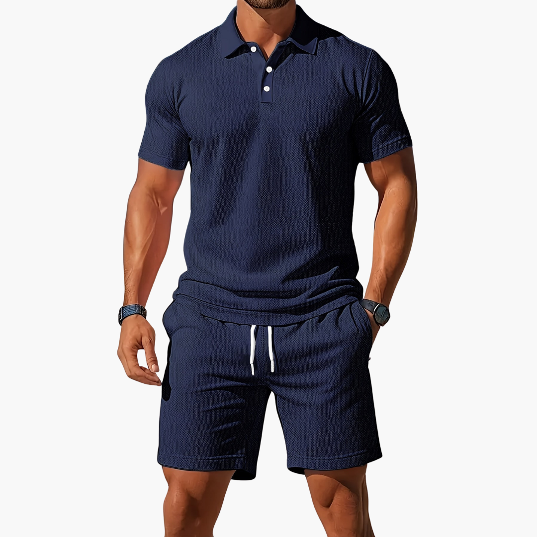 Men's Polo & Shorts Set | Drawstring