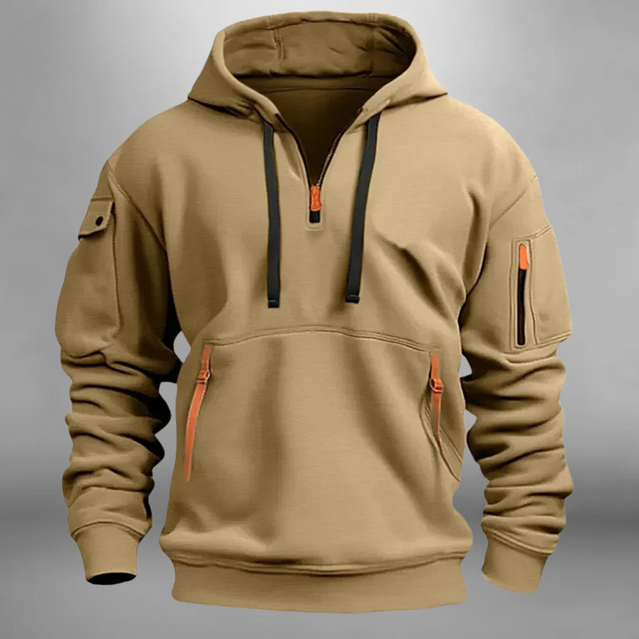 Men’s Hoodie | Quarter Zip Multi Pocket