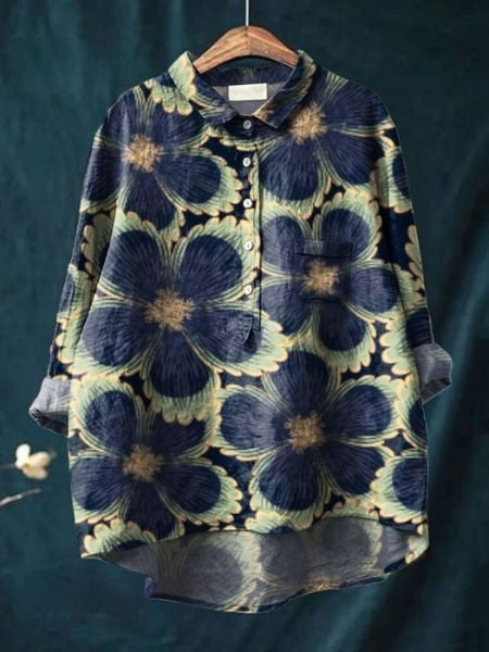 Women’s Blouse | Floral Print Button Front