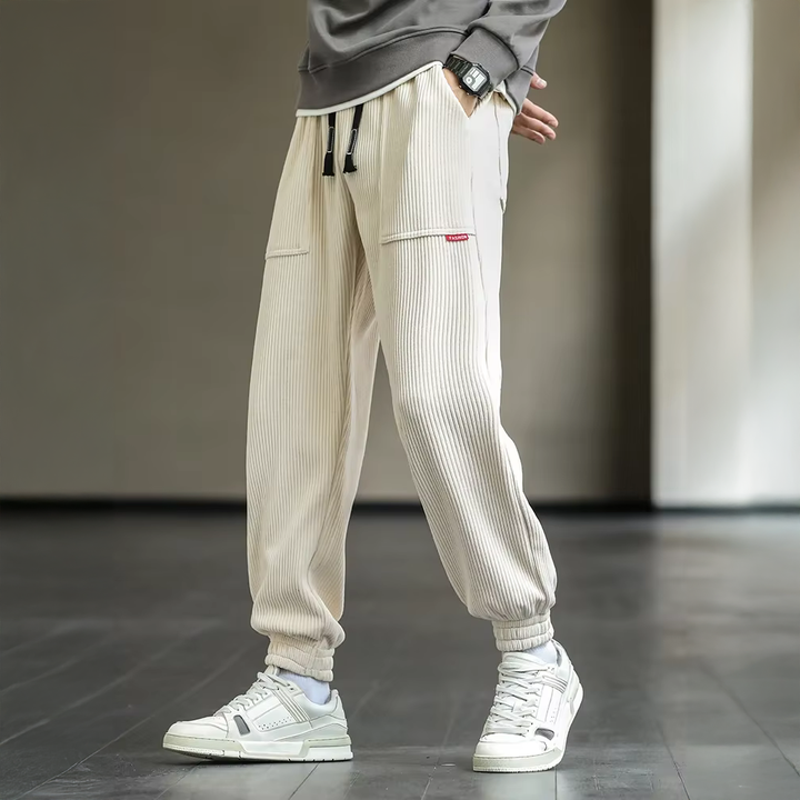 Men’s Jogger Pants | Ribbed Texture Cuff Hem