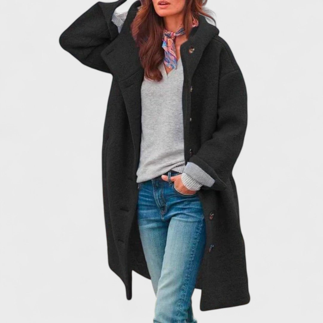 Women's Coat | Button Fastening Long Sleeve