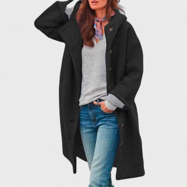 Women's Coat | Button Fastening Long Sleeve