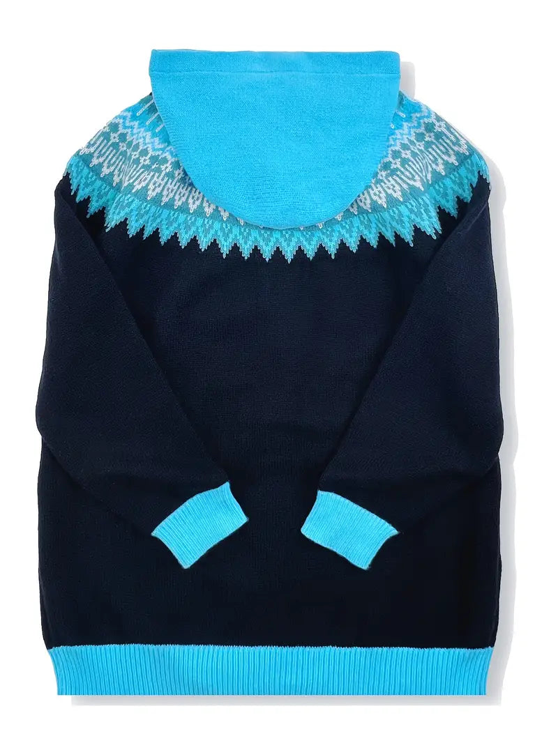 Women’s Cardigan |  Patterned Upper Section