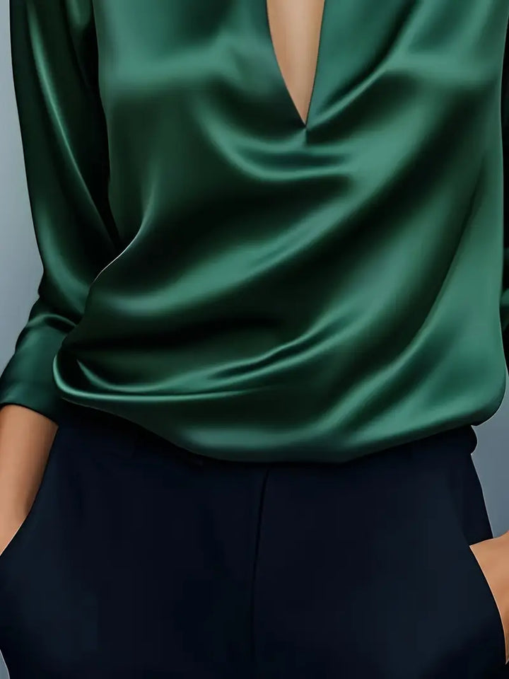 Women’s Blouse | Collared V-Neck