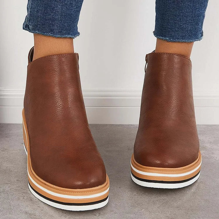 Boots for Women | Side Zip Wedge