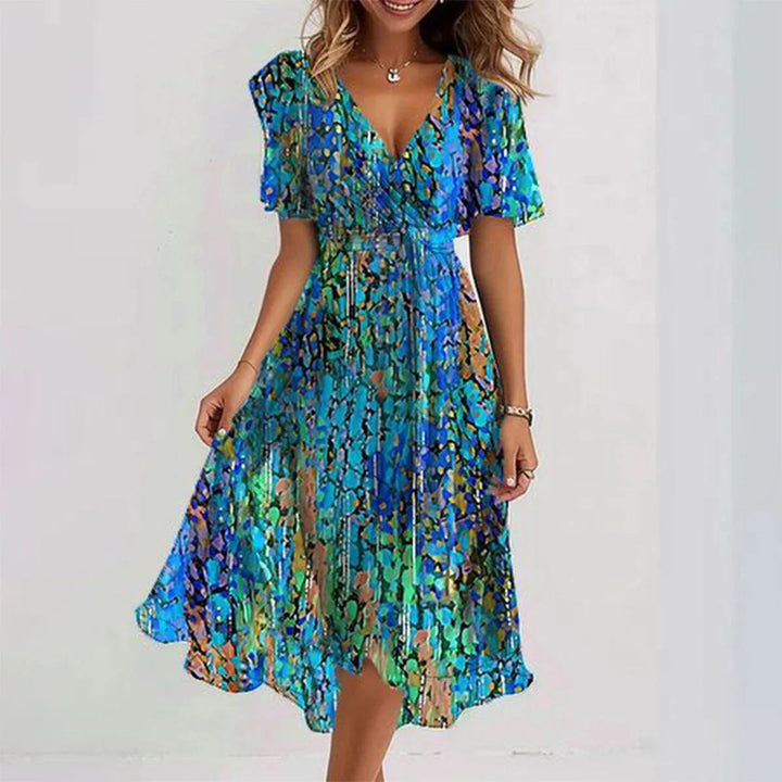 Women's Summer Dress | Wrap-Style Midi
