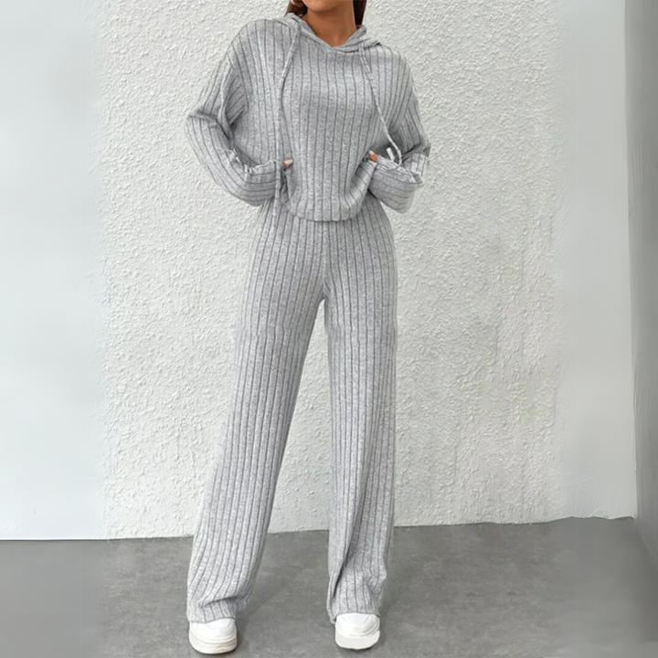 Women's Two-Piece Set | Hooded Top and Full-length Pants