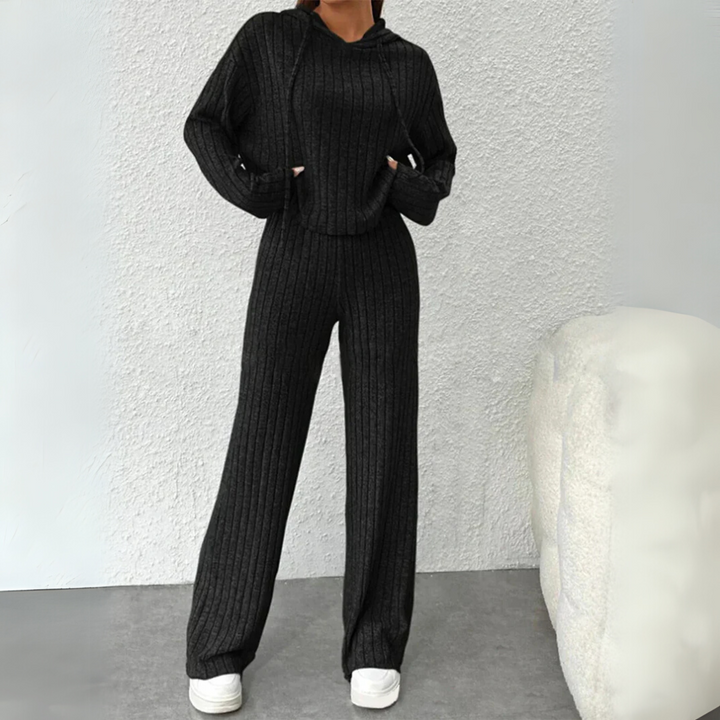 Women's Two-Piece Set | Hooded Top and Full-length Pants