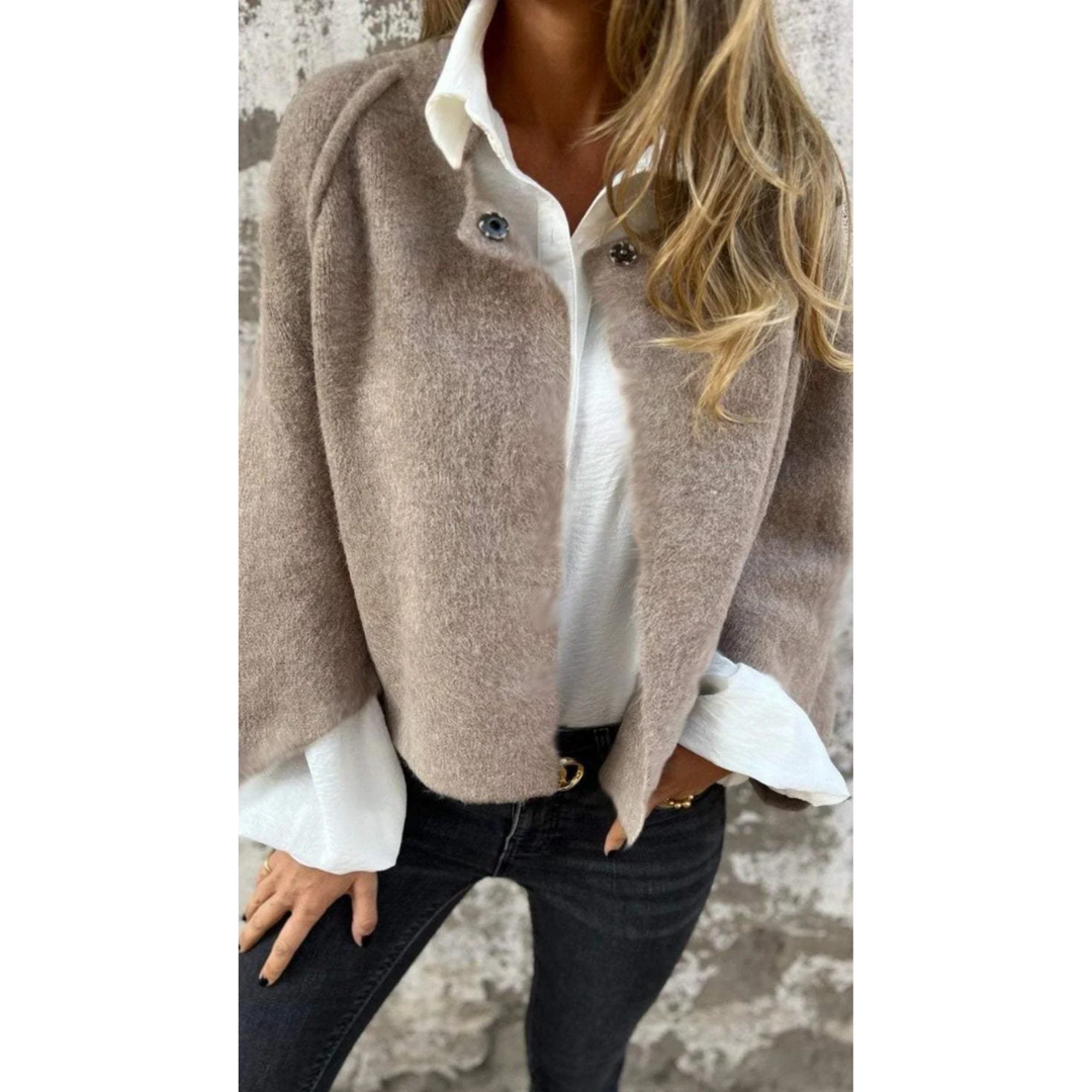 Women's Coat | Structured Collar Long Sleeves
