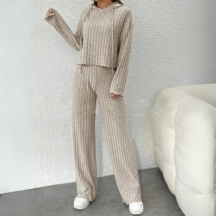 Women's Two-Piece Set | Hooded Top and Full-length Pants
