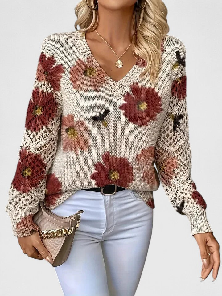 Women’s Sweater | Floral Surface Pattern