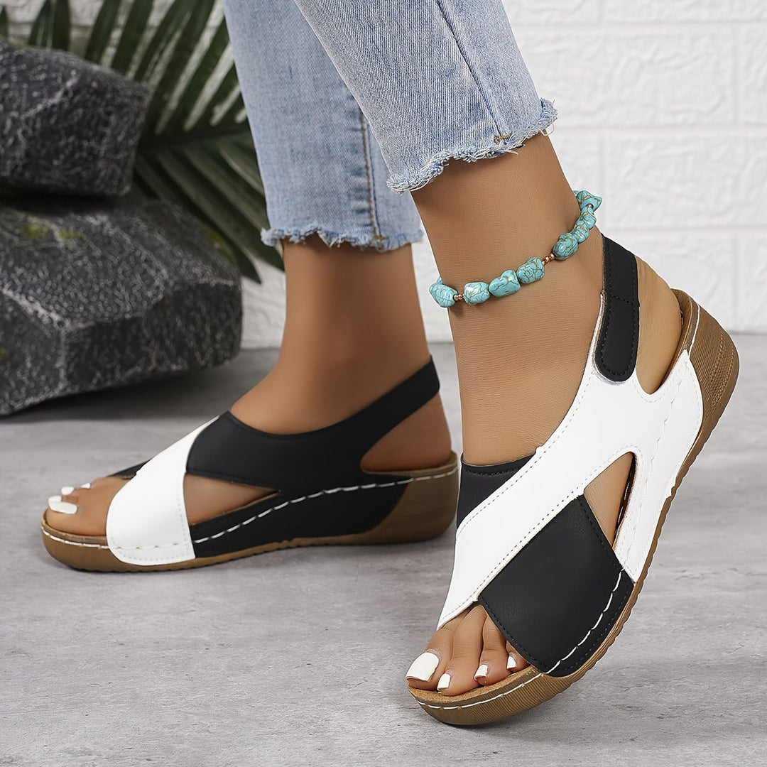 Sandals for Women | Multi-panel Open-Toe Slingback