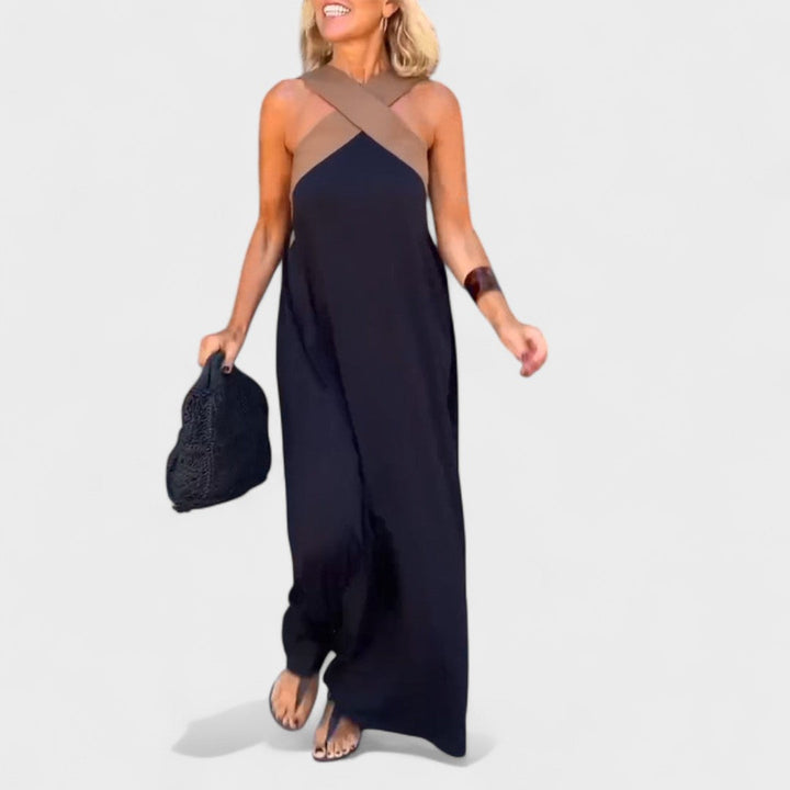 Women’s Dress | Sleeveless Maxi with Cross Straps