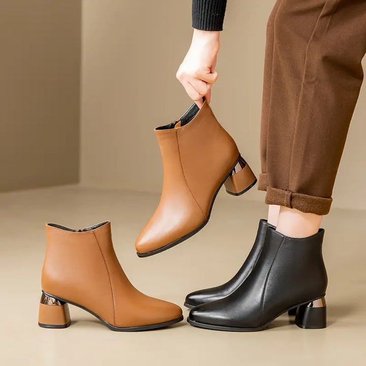 Boots For Women | Ankle-Length Shaft Closed Rounded Toe
