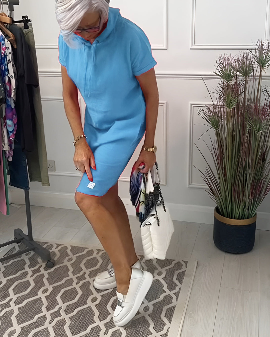 Women’s Dress | Short Sleeve Casual Knee Length