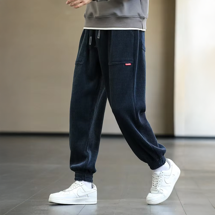 Men’s Jogger Pants | Ribbed Texture Cuff Hem