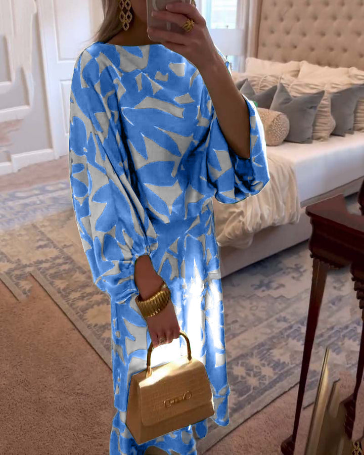 Women's Two-Piece Set  | Long Sleeve Top Midi-length Skirt