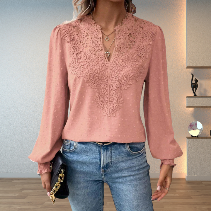 Women's Blouse | Lace Detail Long Sleeve