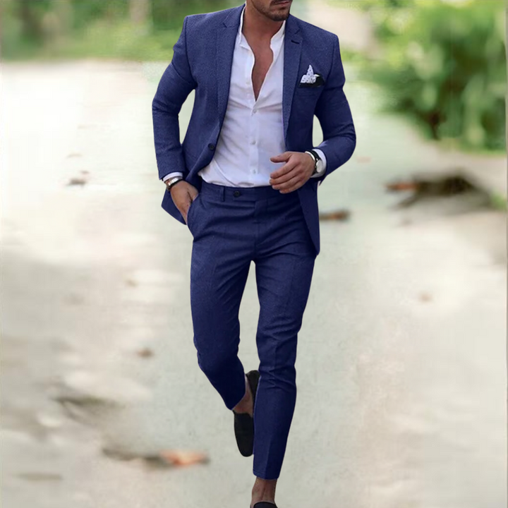Men’s Two-Piece Suit | Buttoned Jacket and Pants