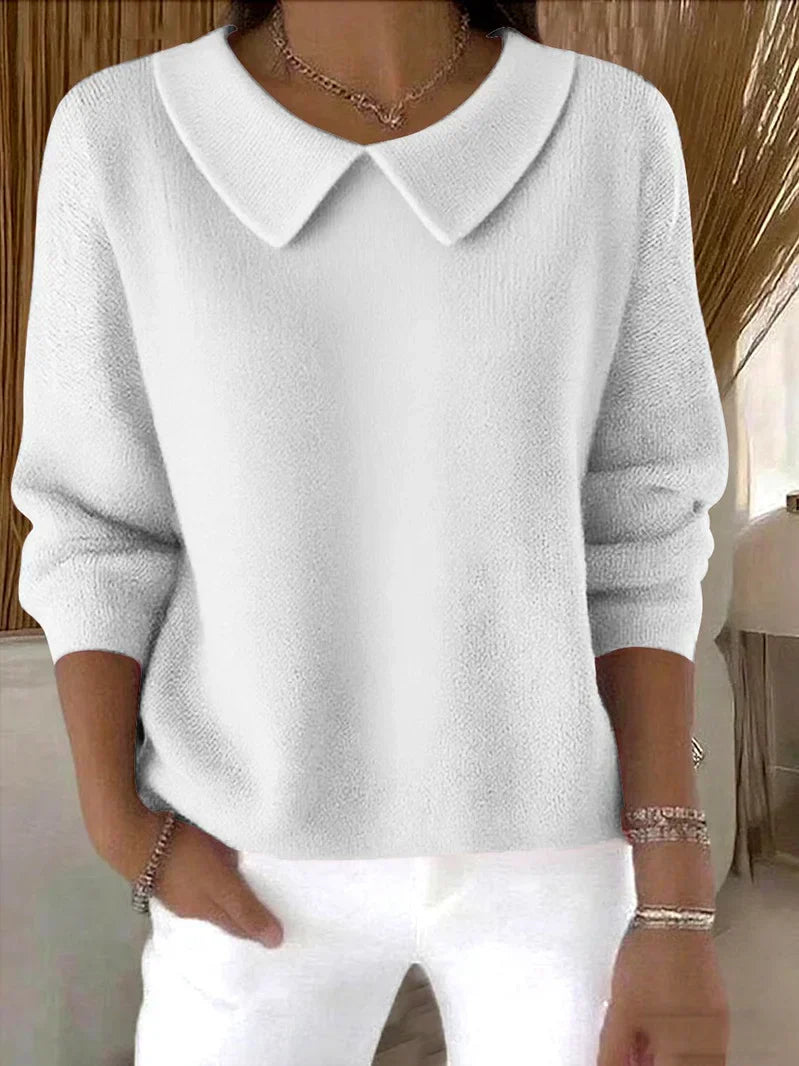 Women's Sweater | Long Sleeve With Collar Detail