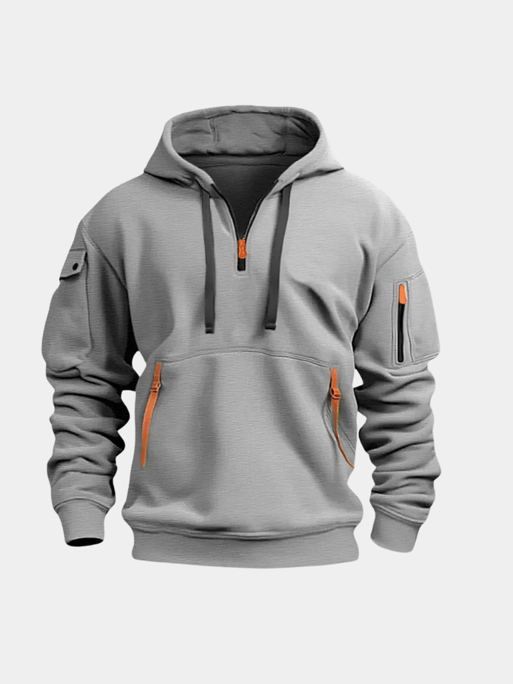 Men’s Hoodie | Quarter Zip Multi Pocket