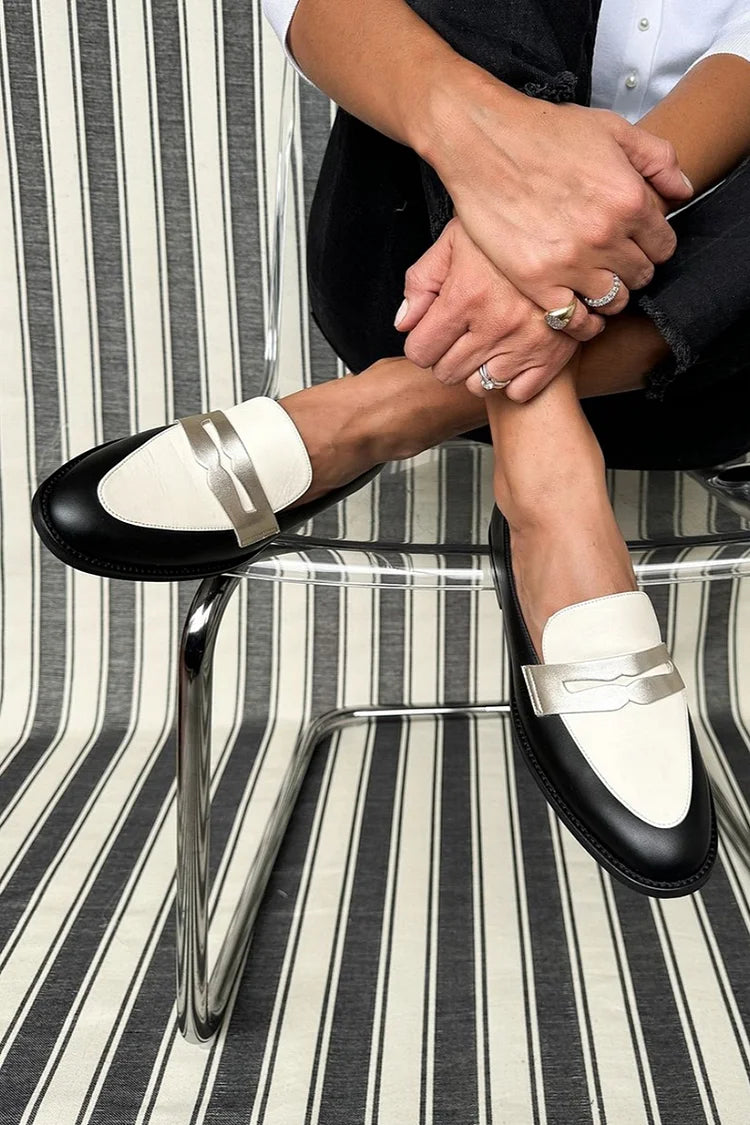 Loafers for Women | Two-Tone Decorative Strap