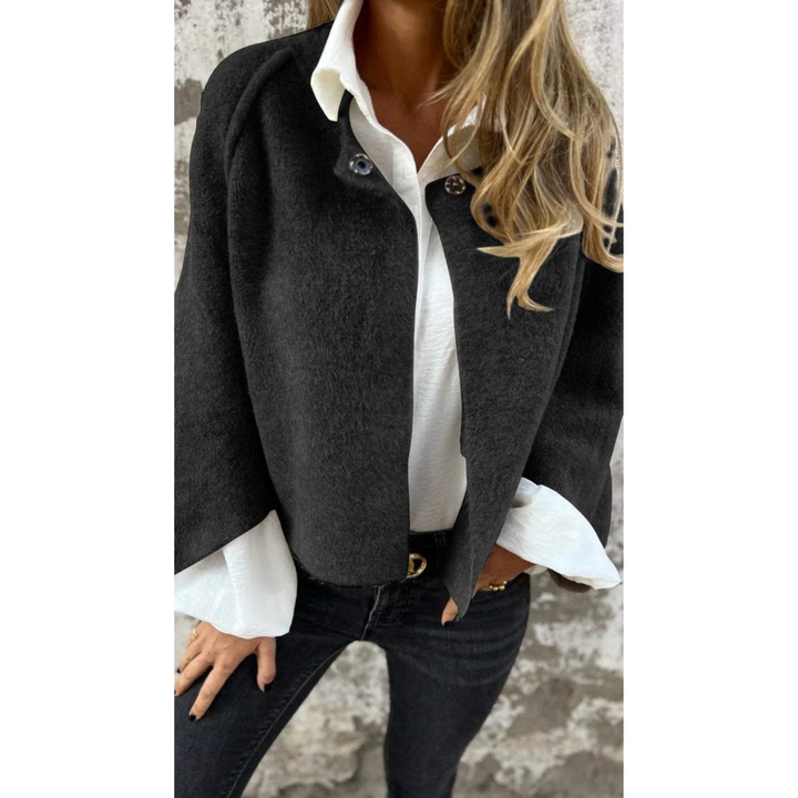 Women's Coat | Structured Collar Long Sleeves
