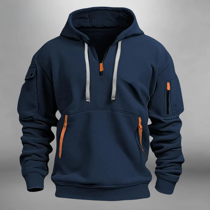 Men’s Hoodie | Quarter Zip Multi Pocket