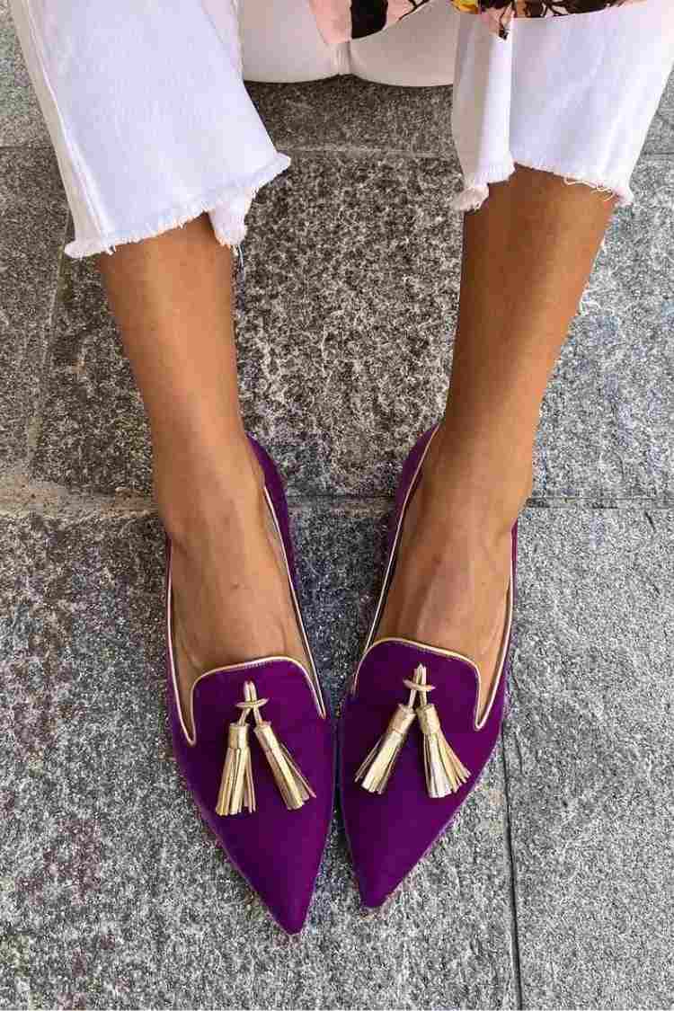 Loafers for Women | Pointed Tassel Detail