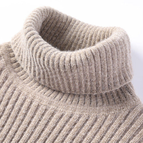 Men’s Sweater | High Neck Ribbed Design