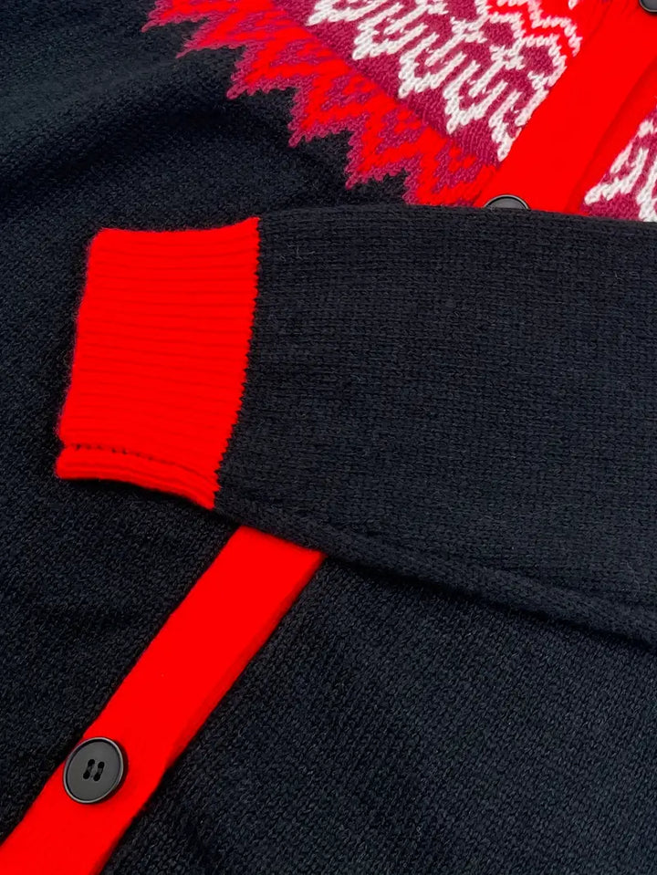 Women’s Cardigan |  Patterned Upper Section