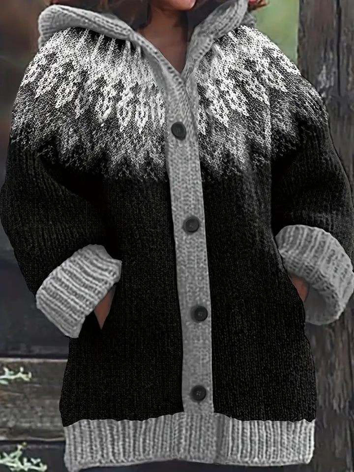 Women’s Cardigan |  Patterned Upper Section