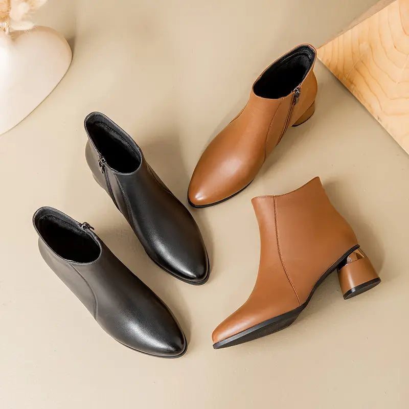 Boots For Women | Ankle-Length Shaft Closed Rounded Toe