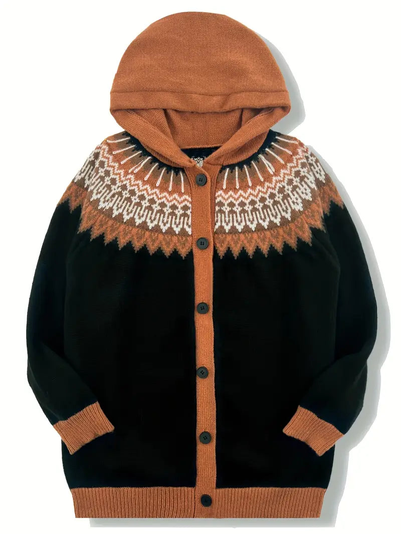 Women’s Cardigan |  Patterned Upper Section