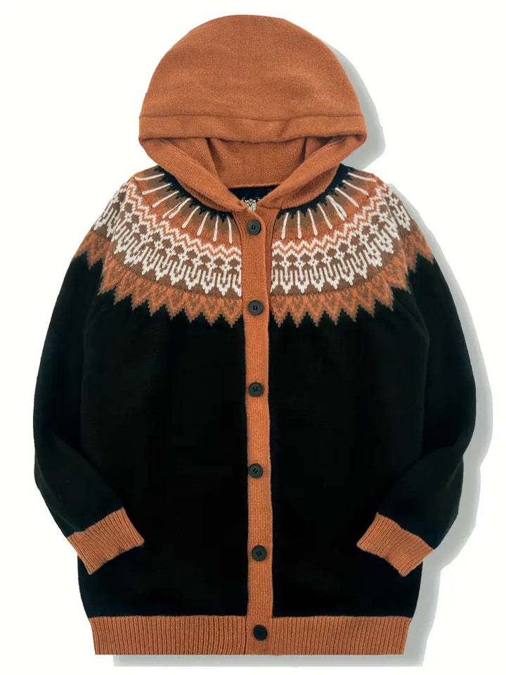 Women’s Cardigan |  Patterned Upper Section