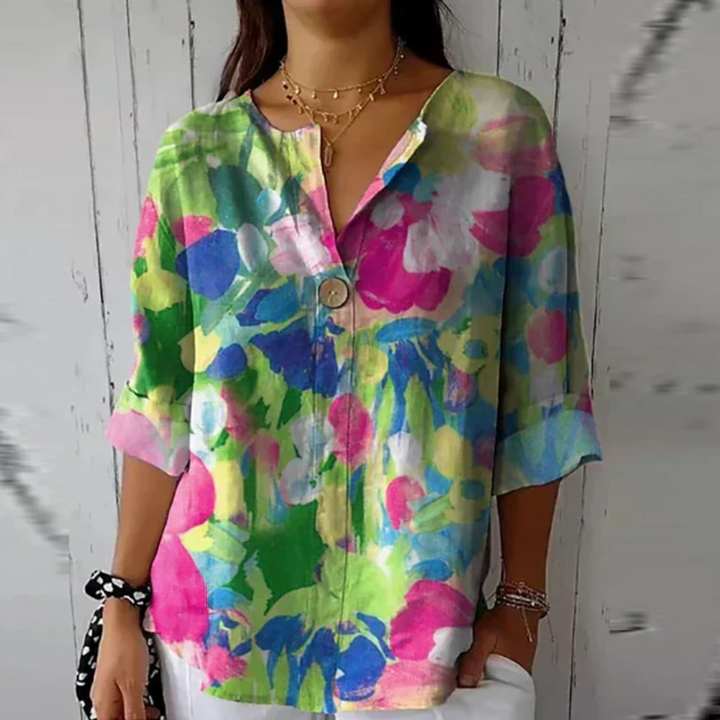 Women's Blouse | Front Closure  Floral Print Button