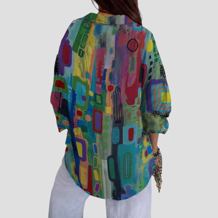 Women’s Blouse | Long-Sleeve Abstract Print