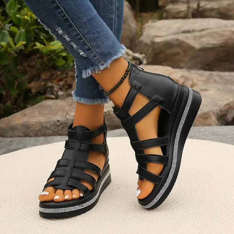 Sandals For Women | Multi-Strap Platform Design