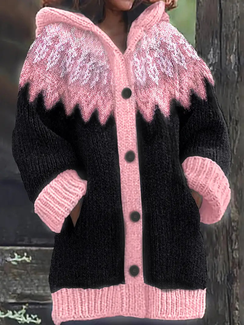 Women’s Cardigan |  Patterned Upper Section