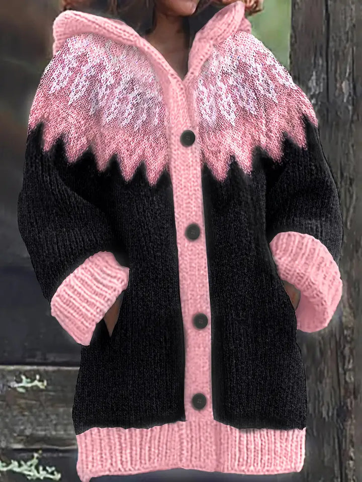 Women’s Cardigan |  Patterned Upper Section