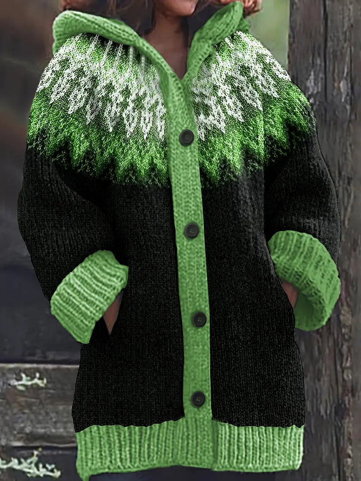 Women’s Cardigan |  Patterned Upper Section