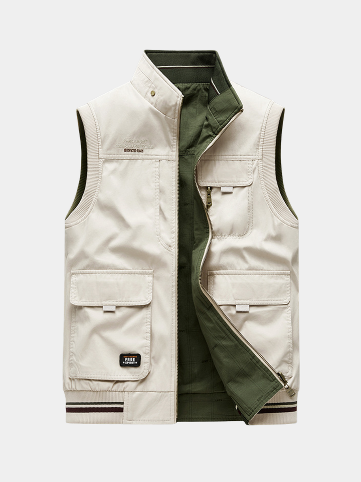 Men’s Vest | Multi Pocket Zip Front