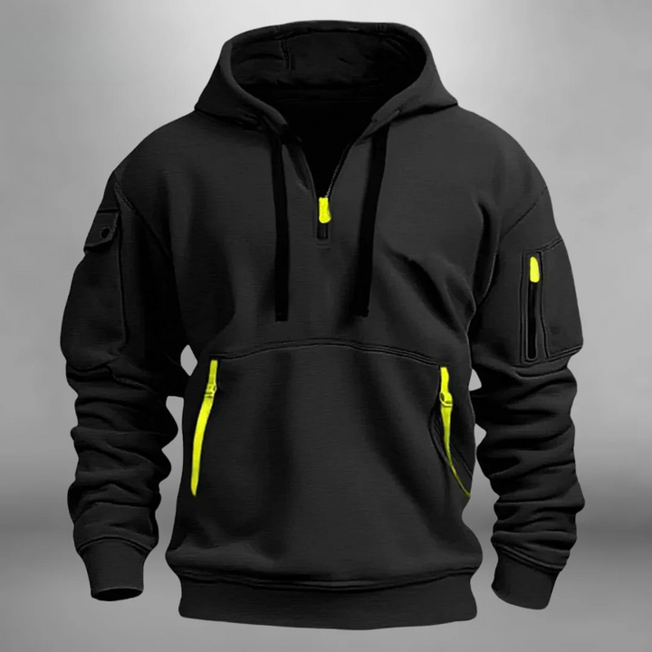Men’s Hoodie | Quarter Zip Multi Pocket