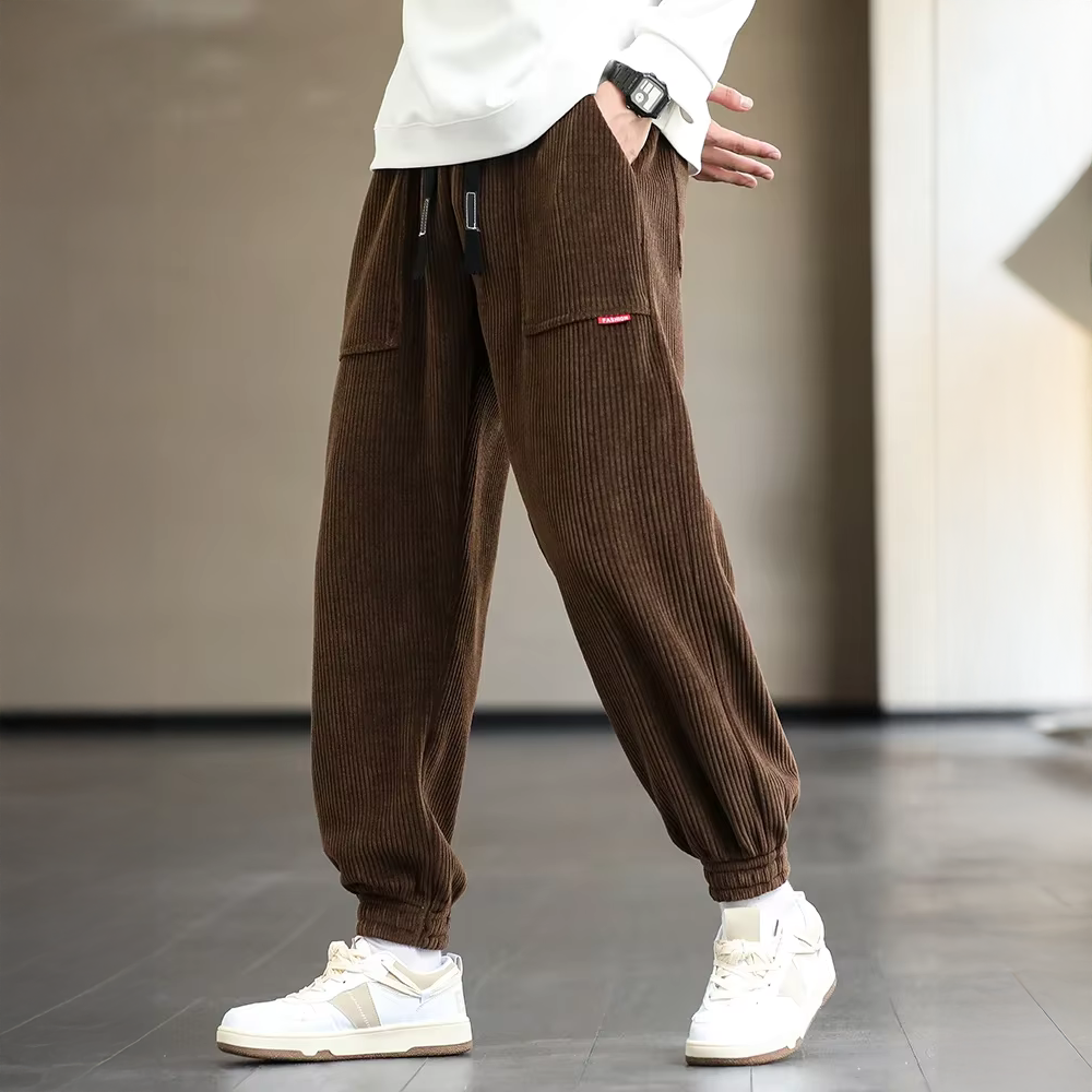 Men’s Jogger Pants | Ribbed Texture Cuff Hem