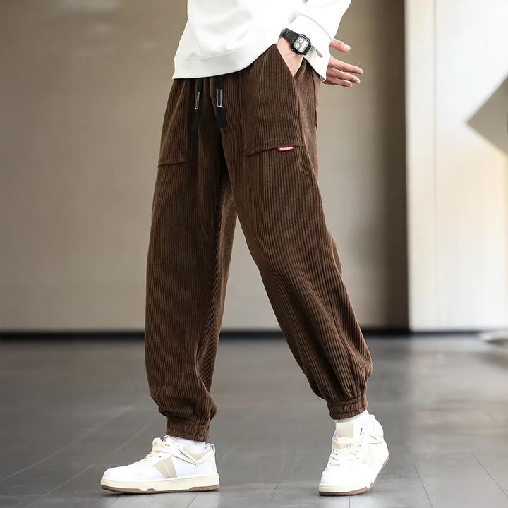 Men’s Jogger Pants | Ribbed Texture Cuff Hem