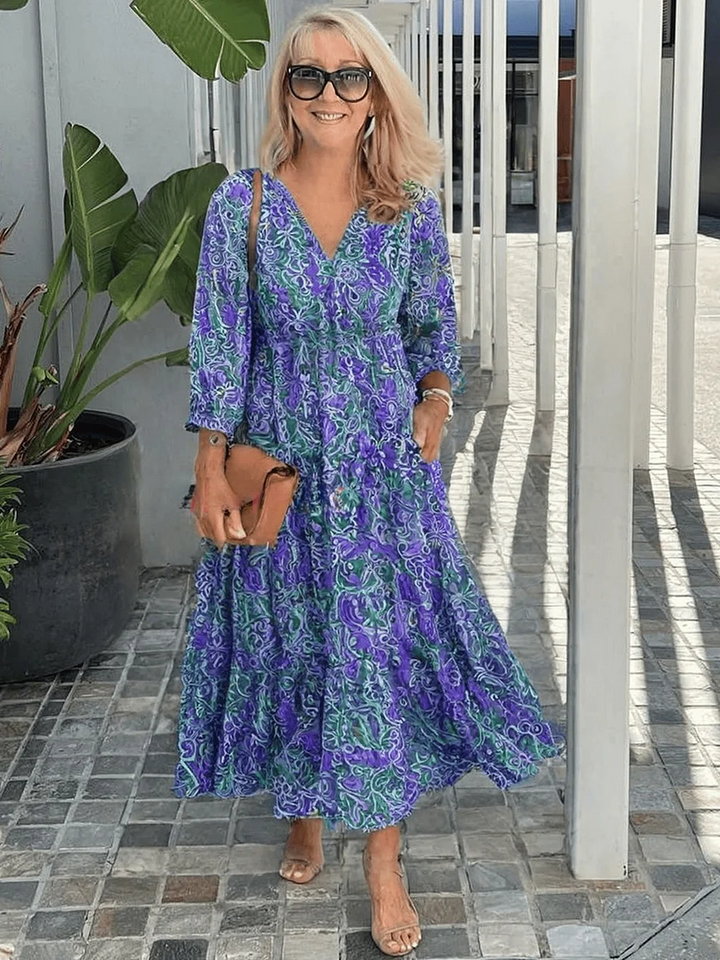 Women’s Dress | Floral V-Neck Boho
