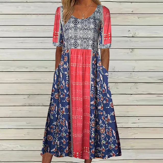 Women’s Dress | Midi Boho Print